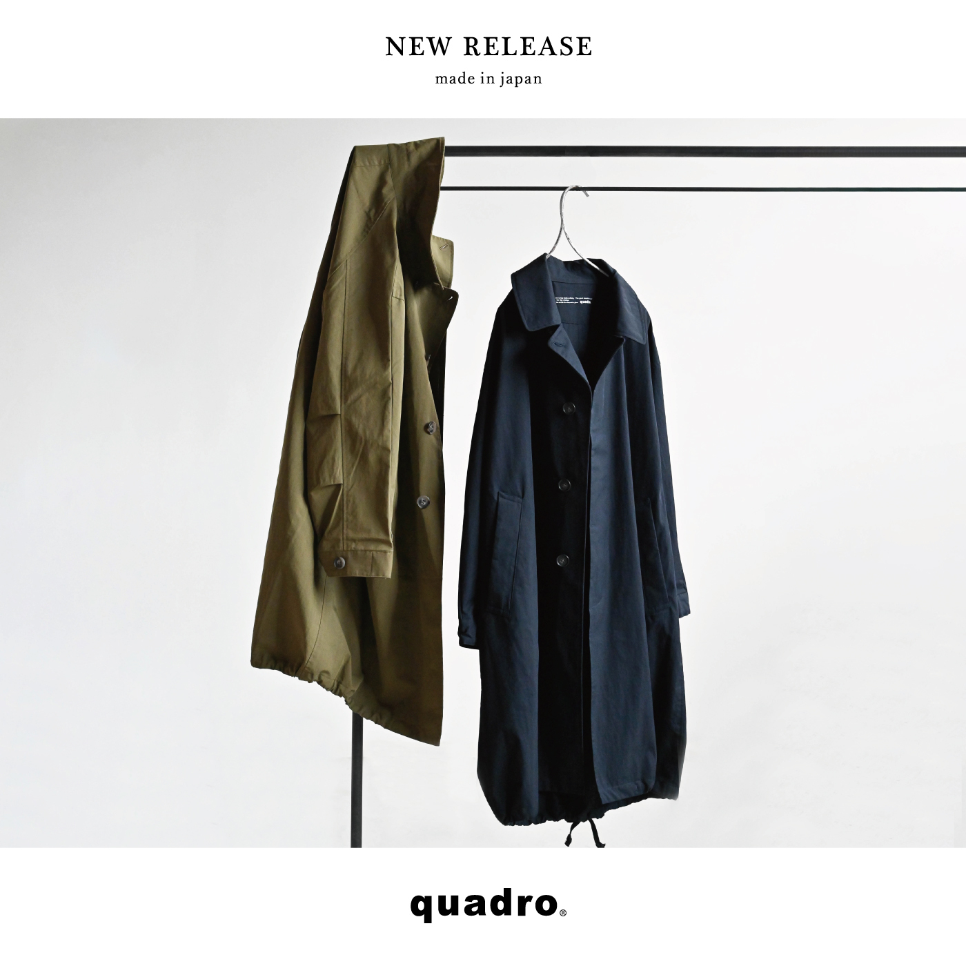 quadro×MARINERO 美品 日本製ウールチェックコート ロング丈 M quadro (クオドロ) 公式サイト | オンラインストア