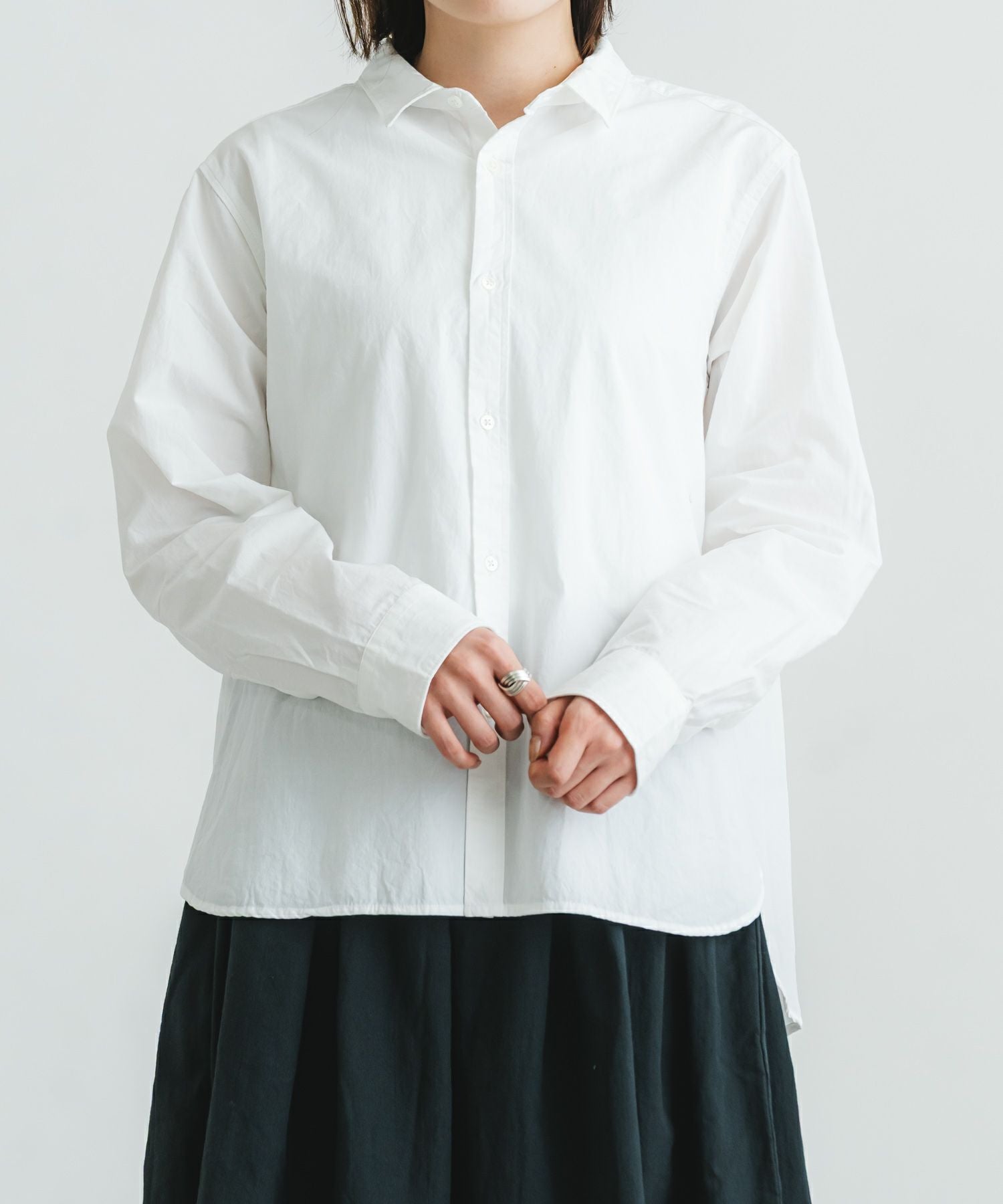 綿麻ダンプレギュラーシャツ | quadro (クオドロ) 公式サイト