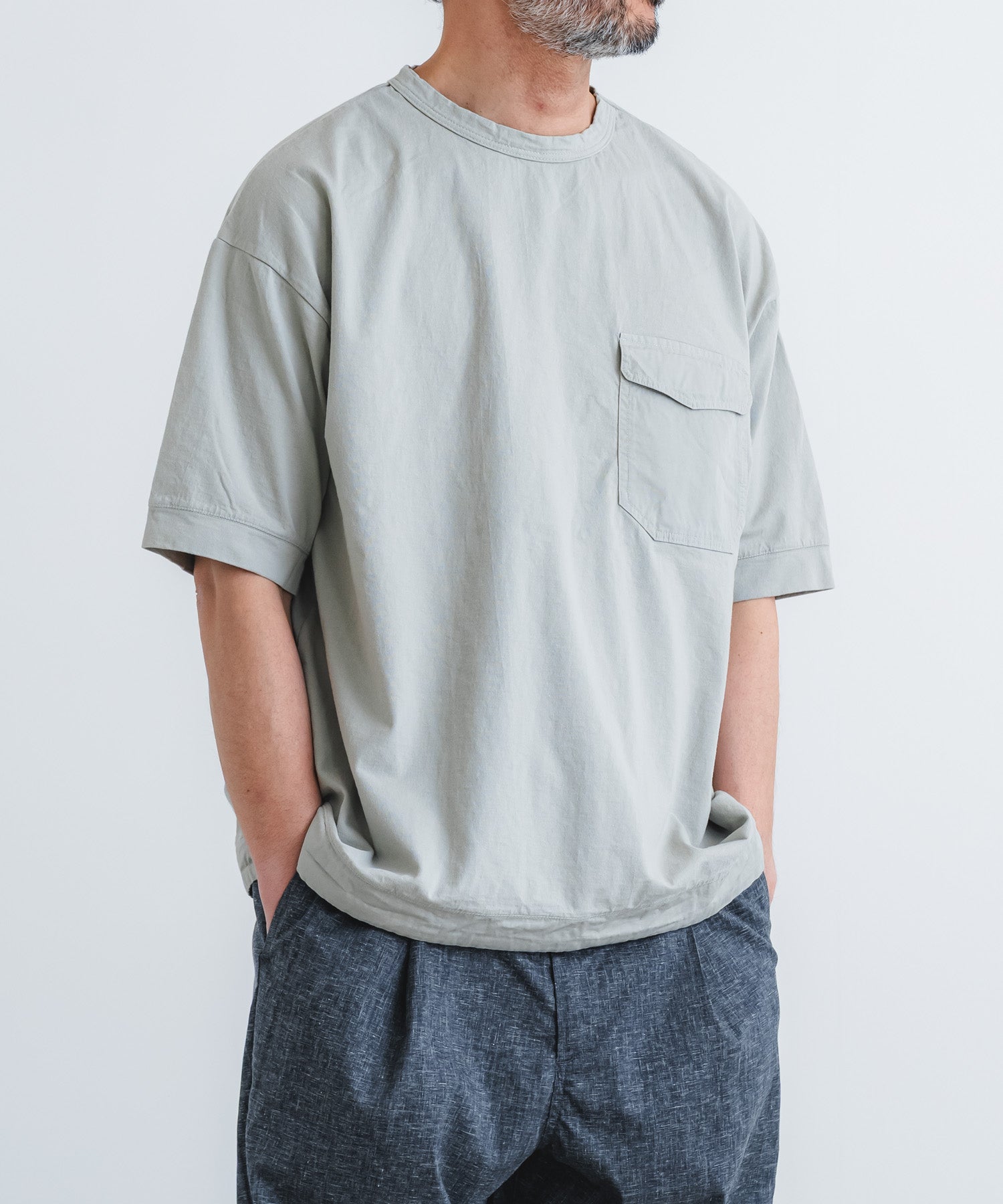 GTⅡスーパー天竺布帛ポケット半袖クルーtee | quadro (クオドロ) 公式