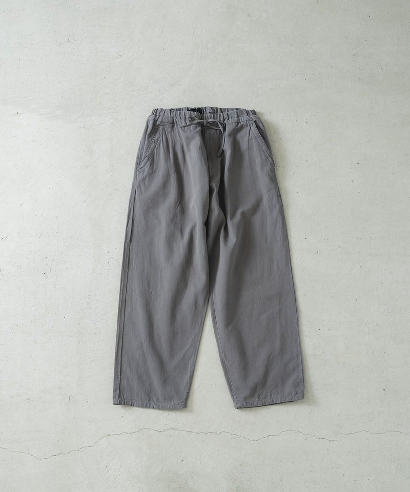 コットンヘンプハイカウントギャバイージー グレー