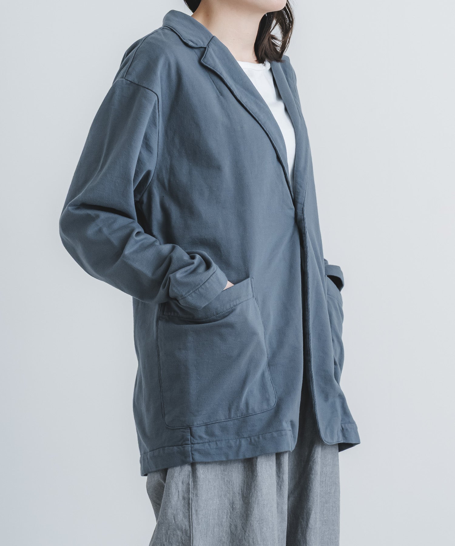 【しんちゃん】【新品】カルーゾ テーラードジャケット 48 aida SHIPS別注】CARUSO: AIDA ワイドラペル ピンヘッド ジャケット｜ SHIPS