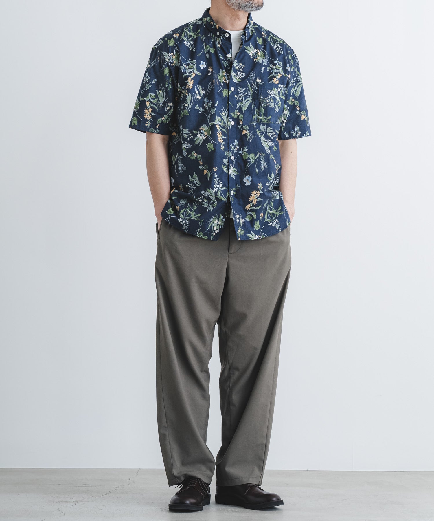 ローン花柄pt BD半袖シャツ【MEN】 | quadro (クオドロ) 公式サイト