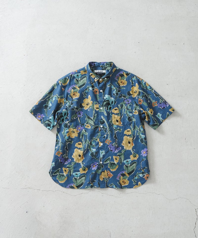 綿麻シーチング花柄pt BD半袖シャツ【MEN】 | quadro (クオドロ) 公式 