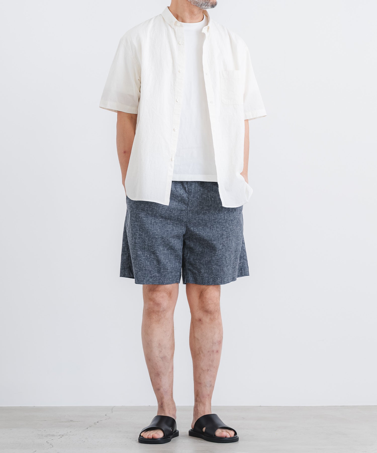 パンツ deltoroanrealage homme ソロテックスリネンショーツメランジュ | quadro (クオドロ) 公式