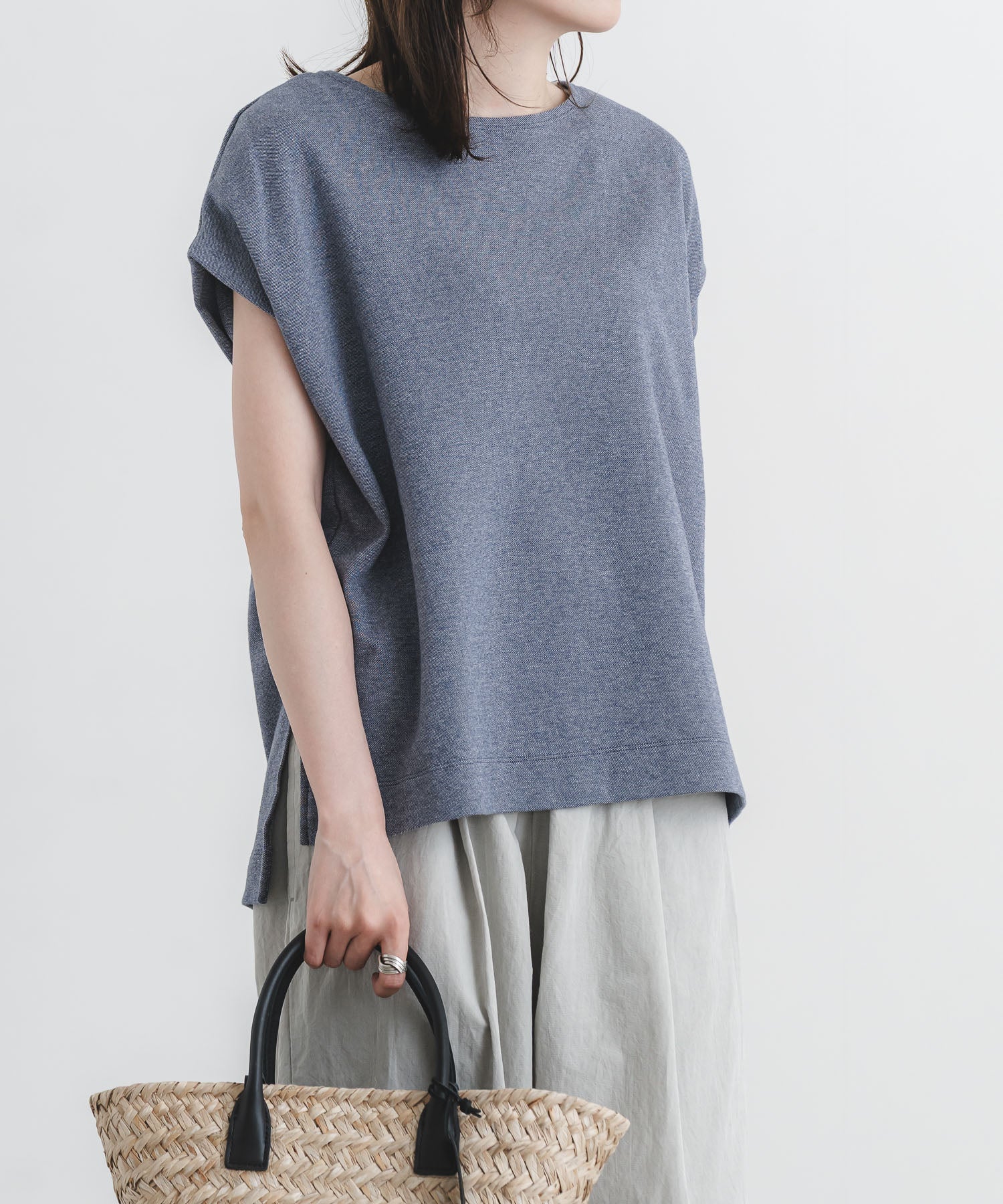 【人気商品】 ✴︎drawers Boat Neck Tanktop プラム MVS Wジャガードフレンチボートネックプルオーバー | quadro (クオドロ